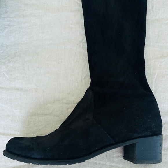 Stuart Weitzman Midland Over The Knee Boots Black Suede Leather Size US9 EUR39.5 - Picture 5 of 10